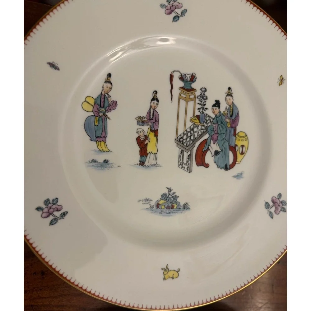 84pc Royal Worcester Early Worcester China Reproduction Chinoiserie Dinner Set